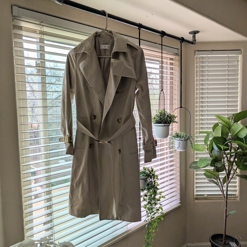 MNG Women's Cream Trench Coat